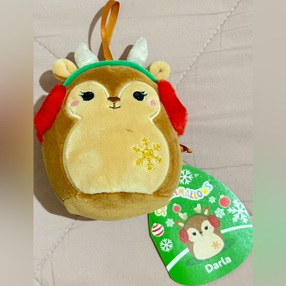 Squishmallows Brown and Red Plush Bag